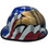 MSA V-Gard American Flag and 2 Eagles Hard Hats - Edge Left