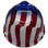 MSA V-Gard American Stars and Stripes Hard Hats - Back