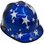 MSA V-Gard American Stars and Stripes Hard Hats - Edge Oblique Right