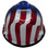 MSA V-Gard American Stars and Stripes Hard Hats - Edge Back