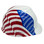 MSA V-Gard with Dual American Flag on Both Sides Hard Hats - Right