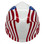 MSA V-Gard with Dual American Flag on Both Sides Hard Hats - Back