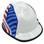 MSA V-Gard with Dual American Flag on Both Sides Hard Hats - Edge Oblique Right