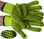 LIME String Knit Gloves with Black Dots Pic 1