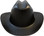 Outlaw Cowboy Hardhat with Ratchet Suspension Black Front View