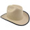 Outlaw Cowboy Hardhat with Ratchet Suspension Tan Color
with Optional Edge Right Side Oblique View