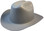 Outlaw Cowboy Hardhat with Ratchet Suspension Gray Obique View