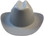Outlaw Cowboy Hardhat with Ratchet Suspension Gray Front View
