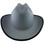 Outlaw Cowboy Hardhat with Ratchet Suspension Gray with Protective Edge