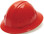 Pyramex 4 Point Full Brim Style with RATCHET Suspension Red - Oblique View