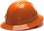 Pyramex 4 Point Full Brim Style with RATCHET Suspension Orange - Oblique View