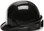 Pyramex 4 Point Cap Style Hard Hats with RATCHET Suspension Black - Side View