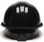 Pyramex 4 Point Cap Style Hard Hats with RATCHET Suspension Black - Back View