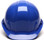 Pyramex 4 Point Cap Style Hard Hats with RATCHET Suspension Blue - Front View