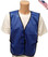 Royal Blue Soft Mesh Plain Safety Vest - Front View