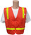 Surveyors Safety Vest Orange with Lime Stripes