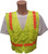 Lime MESH Surveyors Safety Vest with Orange Stripes and Pockets Front