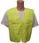 Lime Plain Solid Material Safety Vests with Pockets