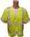 ANSI 2004 SLEEVED Class 3 Double Stripe LIME Safety Vests - Silver Stripes