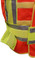 Orange Class II MESH First Responder Safety Vest ~ Lime/Silver Stripes and 5 Point Tear-Away Side