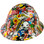 Sticker Bomb Hyrdro Dipped Hard Hats Full Brim Style