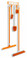 16 inch Utility / Sanitation Rack, (5) 2 inch Hooks - Orange
