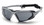 Pyramex Highlander Safety Glasses ~ Silver Frame - Black Gray Anti-Fog Lens