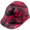 Tattoo Hot Pink Hydro Dipped Hard Hats Cap Style Design - Oblique Left