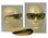 Uvex Genesis Safety Glasses ~ Black Frame ~ Gold Mirror Lens