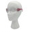 "Lucy" ~ Pink Safety Glasses Clear Fog Free Lens - Oblique Left