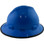 MSA V-Gard Full Brim Hard Hats with Fas-Trac Suspensions Blue - with Protective Edge