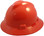 MSA V-Gard Full Brim Hard Hats with Fas-Trac Suspensions Orange