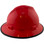 MSA V-Gard Full Brim Hard Hats with Fas-Trac Suspensions Red - with Protective Edge