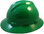 MSA V-Gard Full Brim Hard Hats with Fas-Trac Suspensions Green