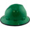 MSA V-Gard Full Brim Hard Hats with Fas-Trac Suspensions Green - with Protective Edge