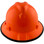 MSA V-Gard Full Brim Hard Hats with Fas-Trac Suspensions Hi Viz Orange - with Protective Edge