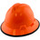 MSA V-Gard Full Brim Hard Hats with Fas-Trac Suspensions Hi Viz Orange - with Protective Edge