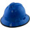 MSA V-Gard Full Brim Hard Hats with Staz-On Suspensions Blue - with Protective Edge