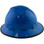 MSA V-Gard Full Brim Hard Hats with Staz-On Suspensions Blue - with Protective Edge