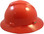 MSA V-Gard Full Brim Hard Hats with Staz-On Suspensions Standard Orange