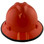 MSA V-Gard Full Brim Hard Hats with Staz-On Suspensions Orange - with Protective Edge