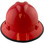 MSA V-Gard Full Brim Hard Hats with Staz-On Suspensions Red - with Protective Edge