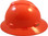 MSA V-Gard Full Brim Hard Hats with Staz-On Suspensions Hi Viz Orange