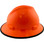 MSA V-Gard Full Brim Hard Hats with Staz-On Suspensions Hi Viz Orange - with Protective Edge