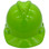 MSA V-Gard Cap Style Hard Hats with Fas-Trac Suspensions Lime Green - Front