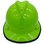 MSA V-Gard Cap Style Hard Hats with Fas-Trac Suspensions Lime Green - Edge Front