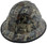 Oilfield Camo White Hydro Dipped Hard Hats Full Brim Style Edge Left