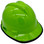 MSA V-Gard Cap Style Hard Hats with StazOn Suspensions Lime Green - Edge Oblique Right