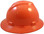 MSA V-Gard Full Brim Hard Hats with One-Touch Suspensions Standard Orange