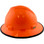 MSA V-Gard Full Brim Hard Hats with One-Touch Suspensions Hi Viz Orange - with Protective Edge